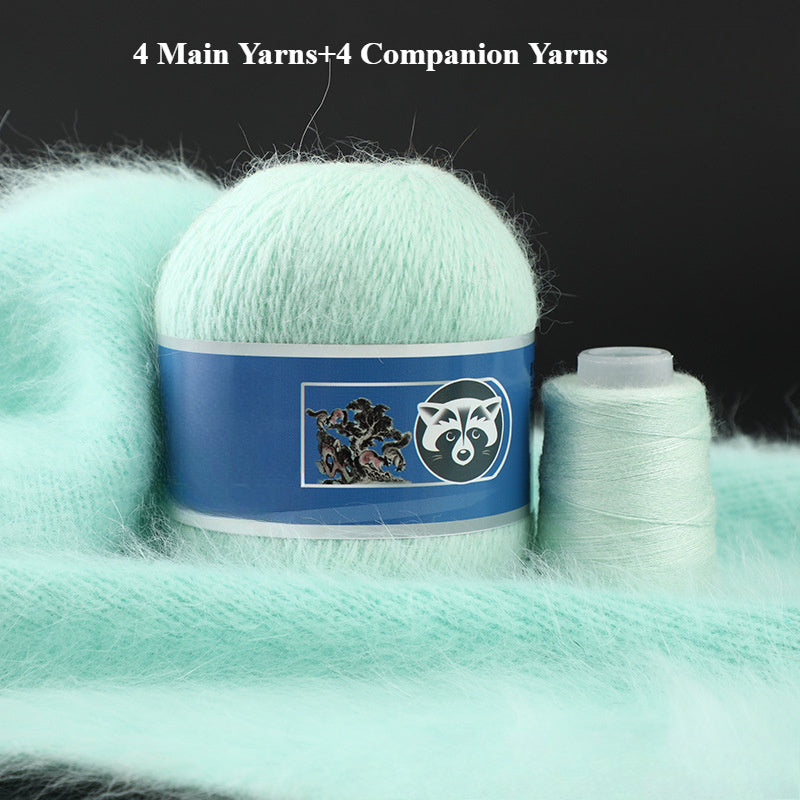 4 Sets Mixed Color Angora Cashmere Wool Yarn, 200g+80g Chunky Thick Knitting Yarn with Shiny Fibers, DIY Sweater, Scarf, Hat, Coat Crafting Material, 30% Angora, 70% Cashmere Wool, 20% Nylon