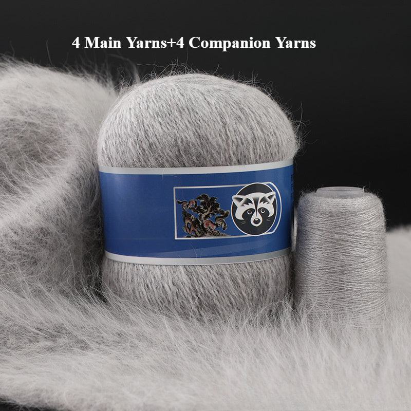 4 Sets Mixed Color Angora Cashmere Wool Yarn, 200g+80g Chunky Thick Knitting Yarn with Shiny Fibers, DIY Sweater, Scarf, Hat, Coat Crafting Material, 30% Angora, 70% Cashmere Wool, 20% Nylon