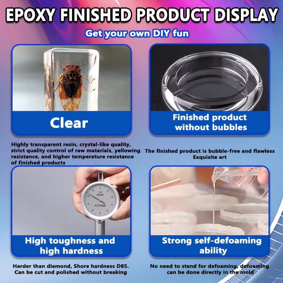Beginner-Friendly! Ultra Clear Epoxy Resin All-in-One Kit (30.4 Fl Oz With Tools) | 1:1 Easy Mix, Fully Cures In 38H, Bubble-Free For Jewelry, Coating & Craft Projects