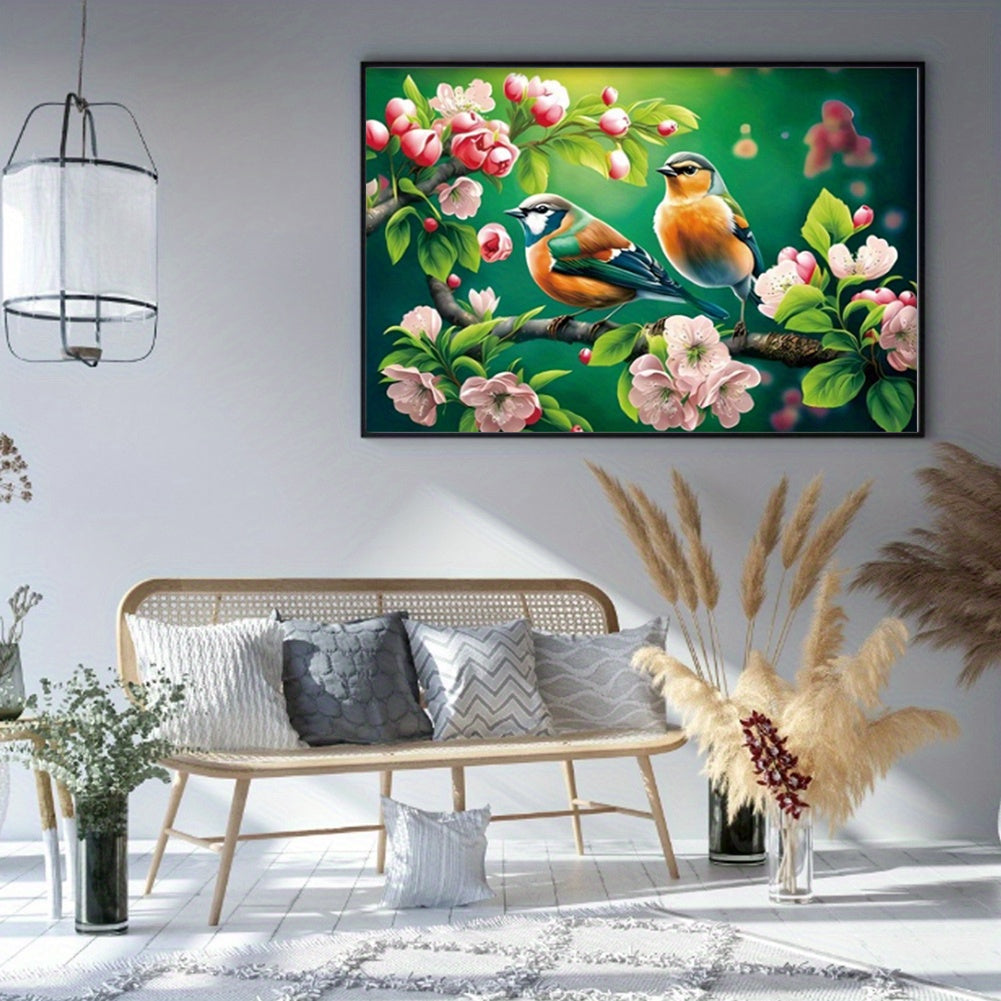 Full Embroidery Beads Printed 9CT Birds Cross Stitch Kit Home Art Craft23.23x16.14inch, Beaded Embroidery Kit, Full Beaded Embroidery Kit, Beaded Cross Stitch Kits, Bead Embroidery Kits, Beads Crafted Masterpiece Kit, Full Em