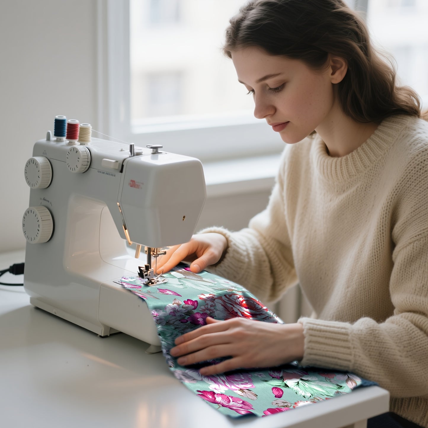 8pcs Precut Cotton Fabric Squares 19.8x19.8 Inch - Vibrant Floral Print Green DIY Sewing Supplies for Quilting, Crafting, Home Decor - Ideal Gift for Craft Enthusiasts, Quilting Materials | Decorative Fabric | Textured Fabric