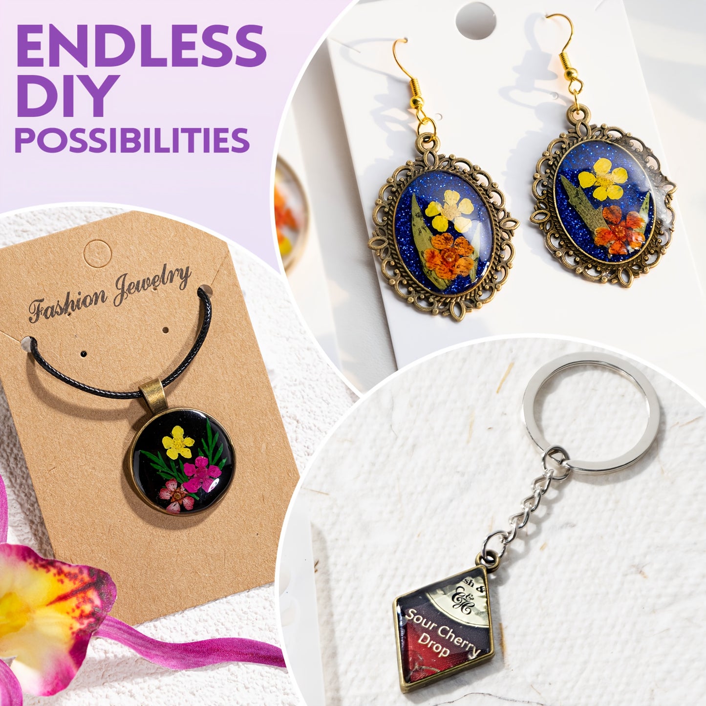 153pcs LET'S RESIN Jewelry Making Kit with Upgraded Lamp & 150+ Shapes - No Electricity Needed, Complete Craft Set with Molds, Beads, Hooks, Jump Rings & Tools for Keychains, Pendants, Charms - Safe for Beginners & Experts, D