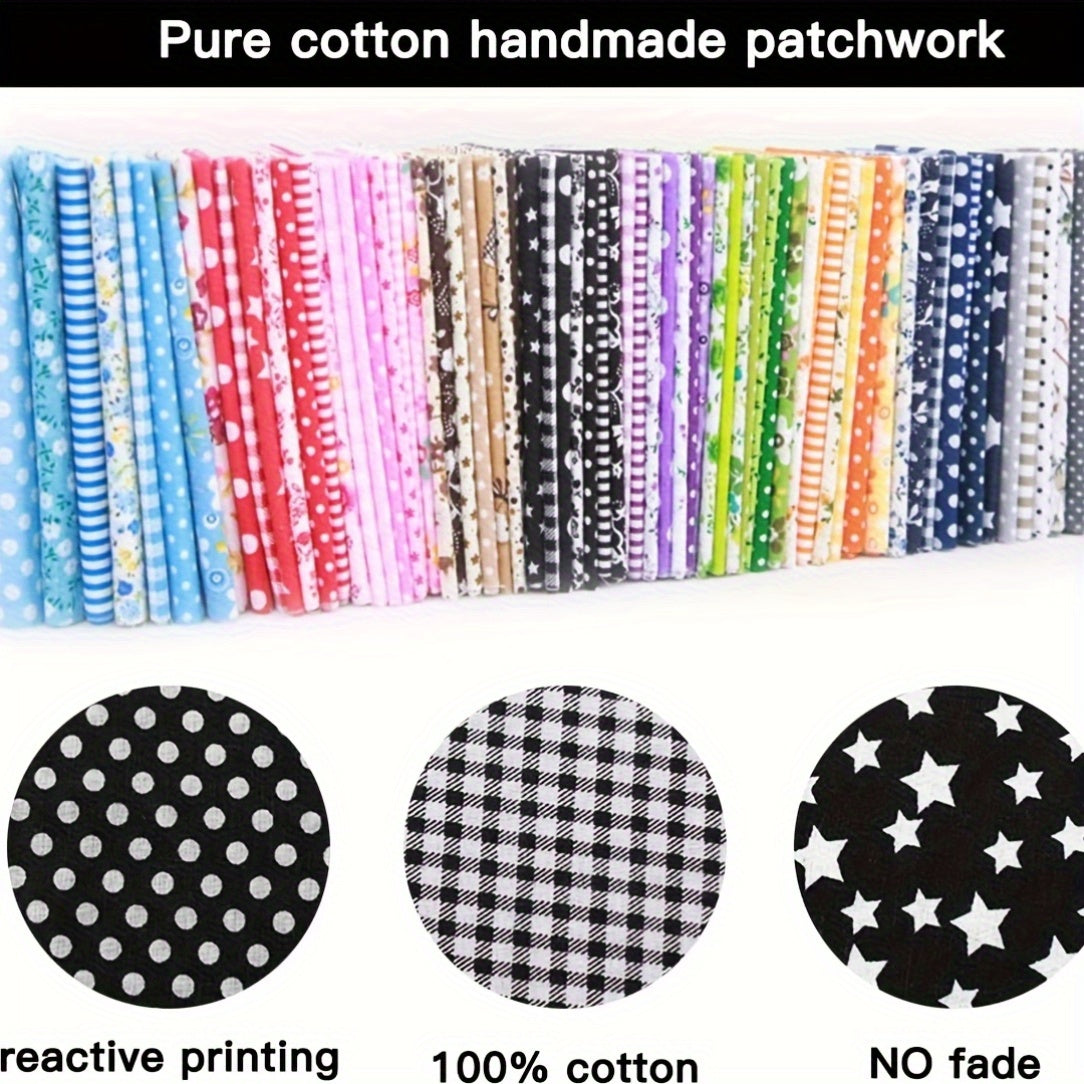 7pcs Pink Floral Cotton Squares 20"x20" Fat Quarters - Pre-Cut Craft Fabric Bundles with Assorted Vibrant Floral Patterns, Machine Washable for Patchwork, Quilting, DIY Sewing Projects, Quilting Fabric, Quilting Materials,Che