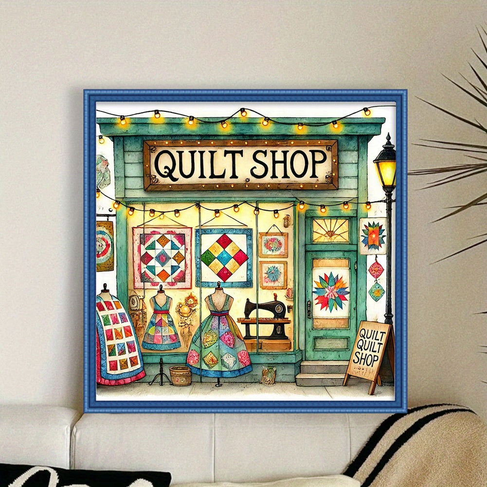 Sewing Hut - DIY Eco-cotton Thread 14CT Stamped Still Life Series Full Cross Stitch Kit 15.75x15.75inch, with Tools, Threads & Instructions - Good Gift for Craft Lovers and Art Enthusiasts, Cross Stitch Kits, Kits for Beginne