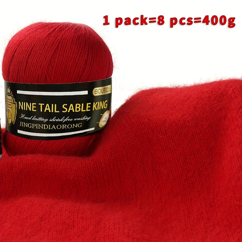 8rolls/pack Wool 10.00%, Cashmere 90.00% Yarn, Soft Comfortable Yarn For Knitting Crocheting High-quality Sweater And Scarf